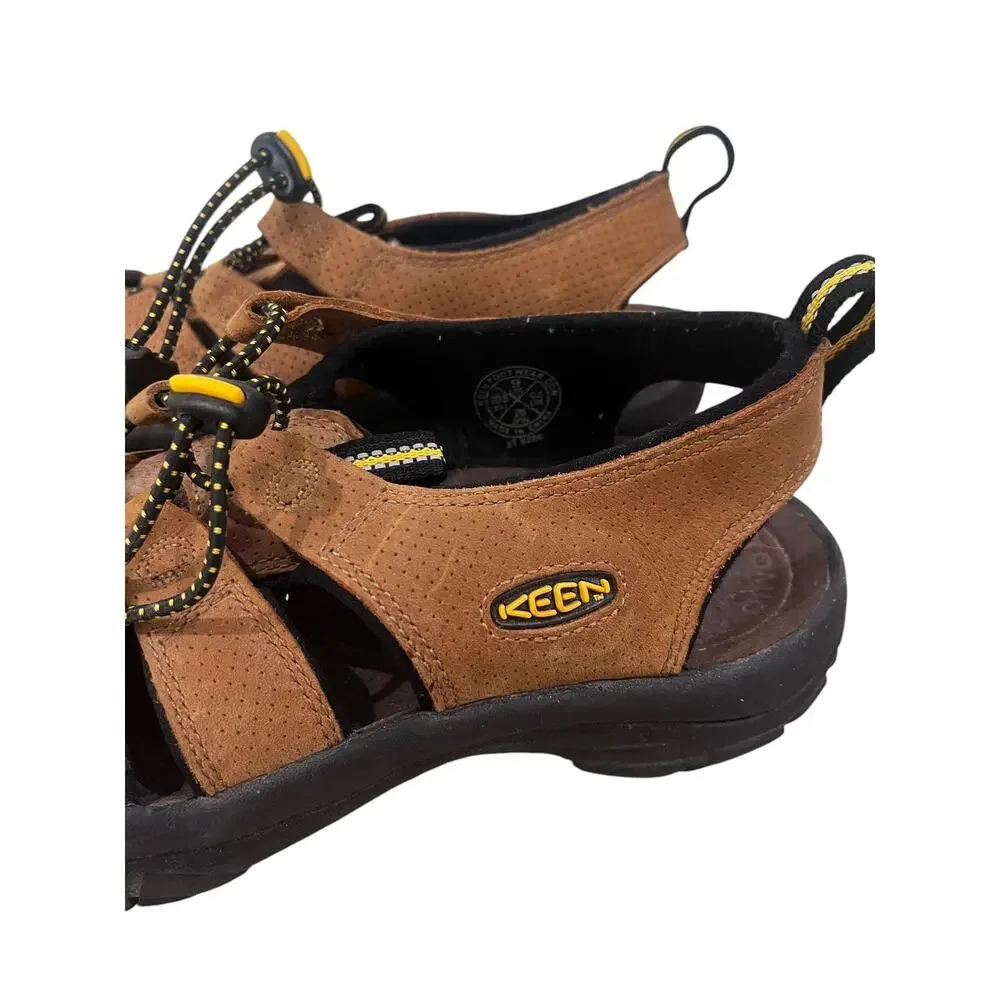 KEEN Shoes Womens Size 9 Brown Waterproof Closed Toe Fisherman Sandals Nubuck - Picture 5 of 8
